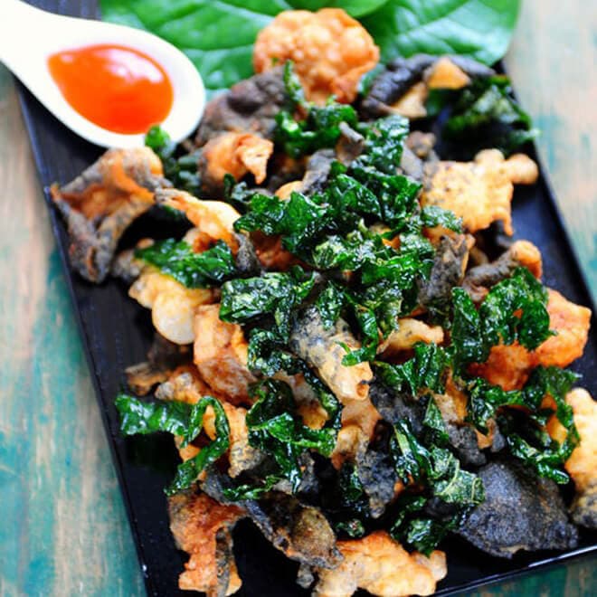 Ếch chiên lá lốt